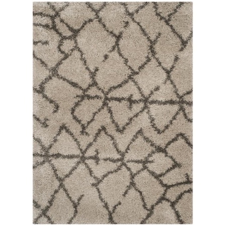 Safavieh Belize Shag Power Loomed Small Rectangle Rug- Taupe - Grey- 4 x 6 ft. SGB482D-4